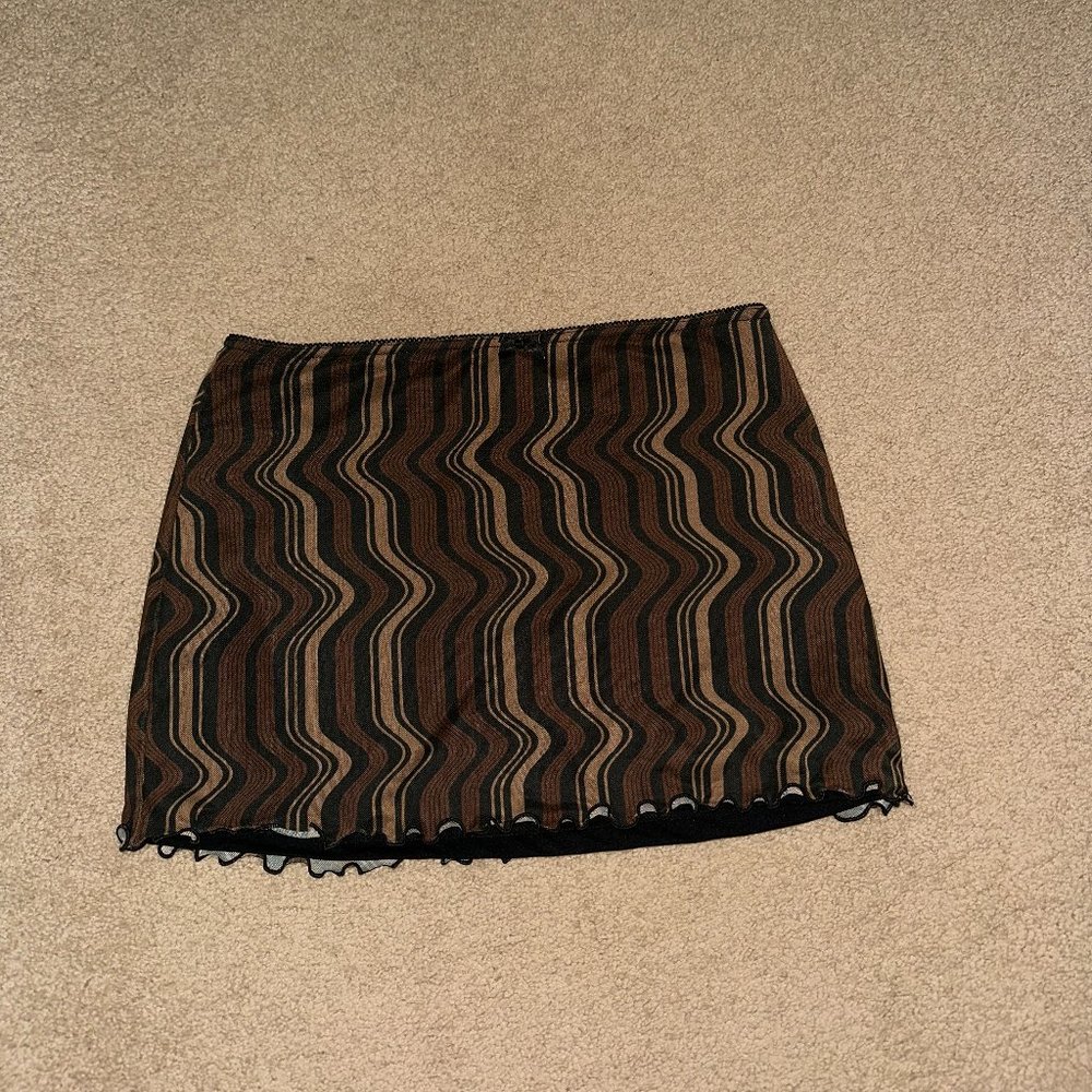 Patterned Urban Outfitters Mini Skirt